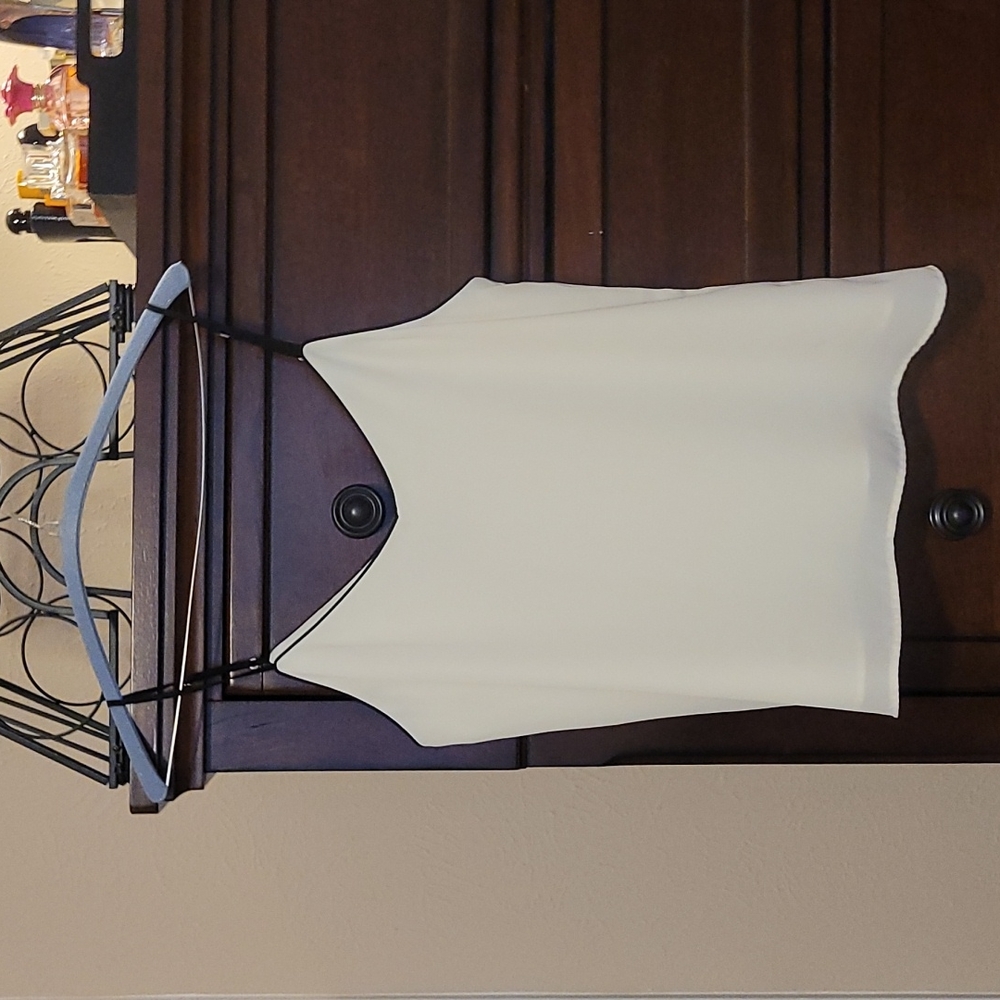 Cream camisole with Black piping